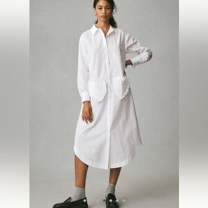Maeve Long-Sleeve Midi Shirt Dress